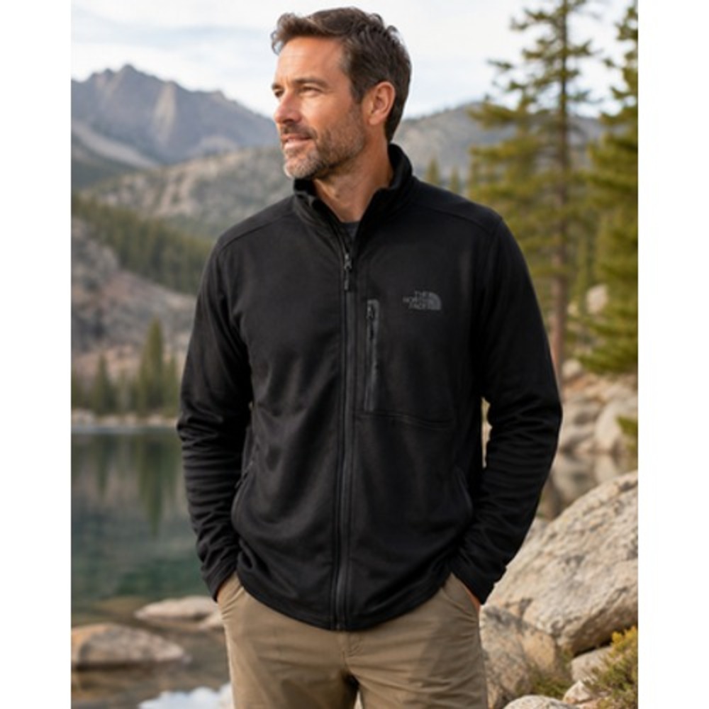 The North Face Jacket Mens 2XL Black Softshell Full Zip Fleece Lined Stretch